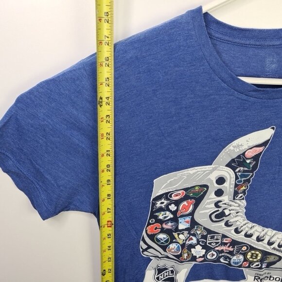 Reebok NHL Skate Logos T-Shirt Blue Men’s Tee Hockey Fan Apparel Size M - Picture 7 of 7